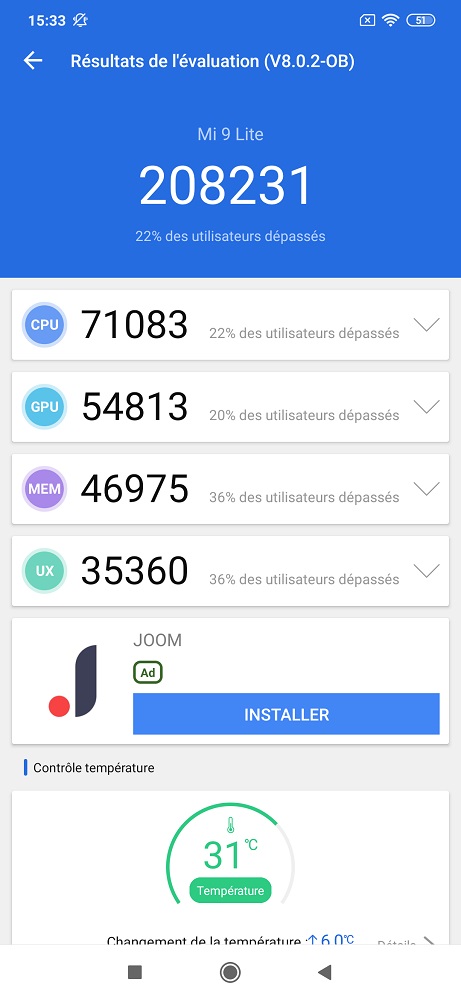 AnTuTu Xiaomi Mi 9 Lite